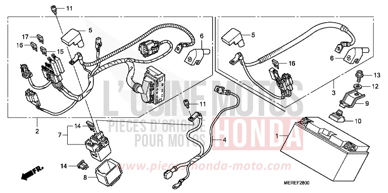 BATTERIE de CBF600S ABS PEARL FIJI BLUE (B202) 2009